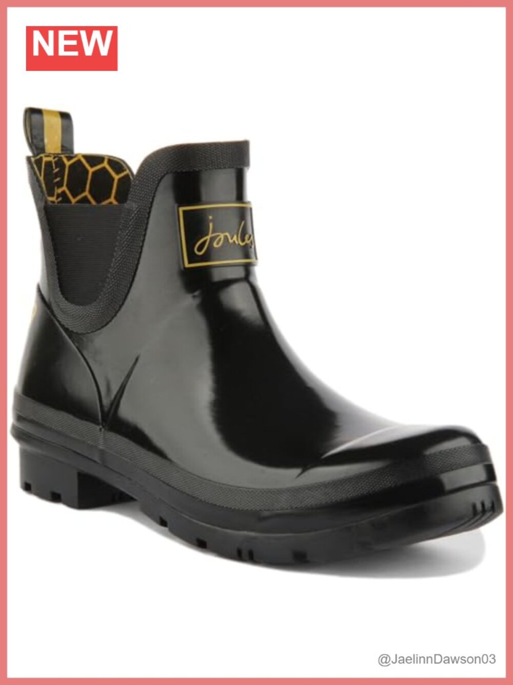 Joules Women's Ankle Wellington Rain Boots Rubber Waterproof